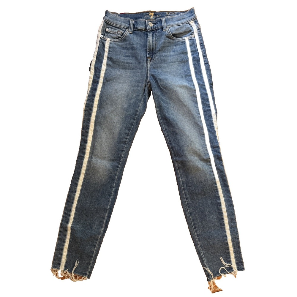 7 for Mankind Women's Size 26 The Ankle Skinny MEdium Wash Denim Jeans